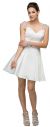 Jeweled Cap Sleeves Flared Short Homecoming Party Dress in an alternative image
